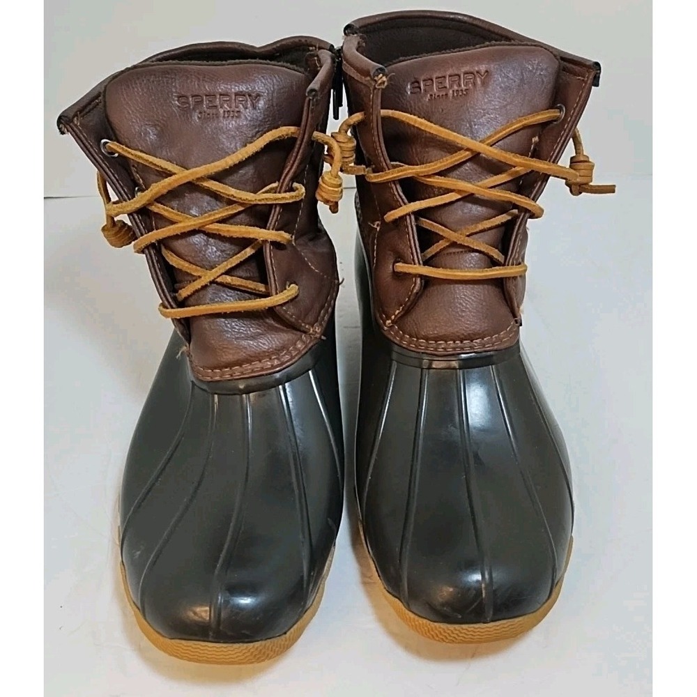 Sperry Brown Waterproof Duck Boots - Brown/Olive